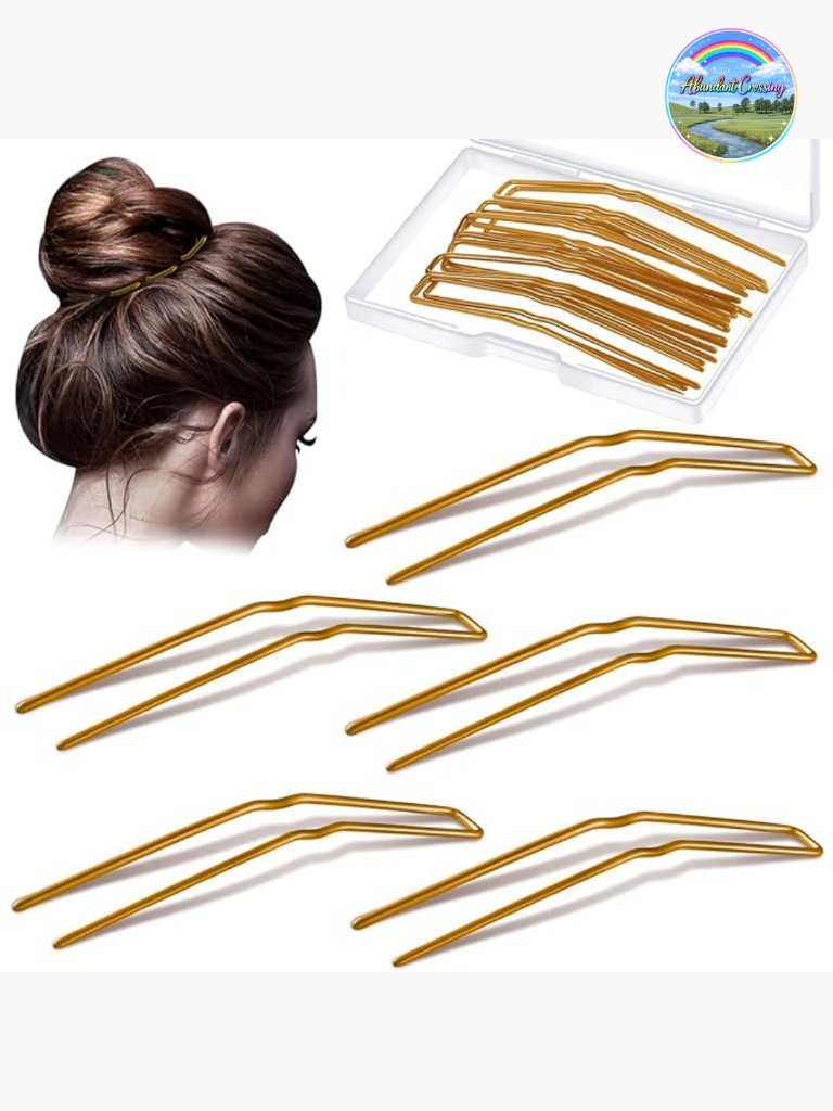 36 Metal U Shaped Hair Pins For Buns Updos Bobby Pins For Women Styling